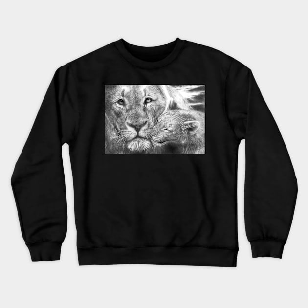 Father and Son Crewneck Sweatshirt by Mightyfineart